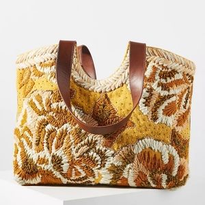 Anthropologie Aimee Beaded Tote Bag- Like New